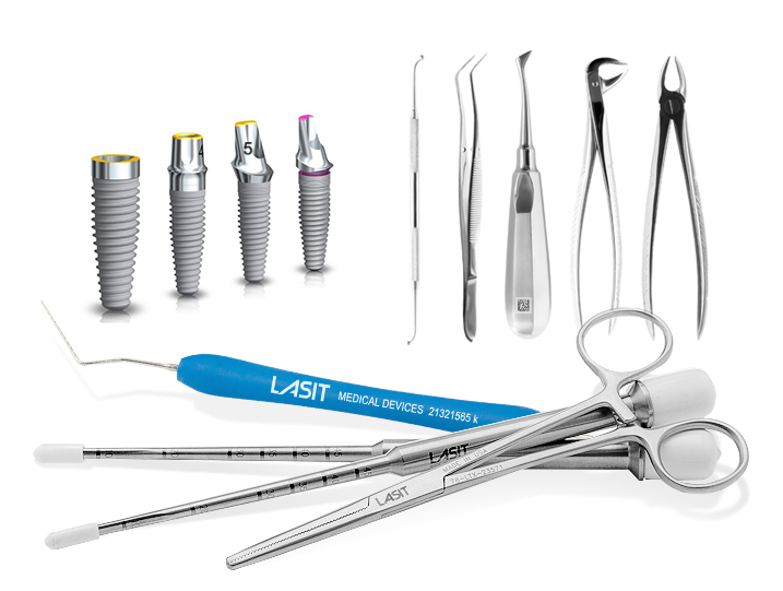 Medical instruments marked with laser, quality guarantee -