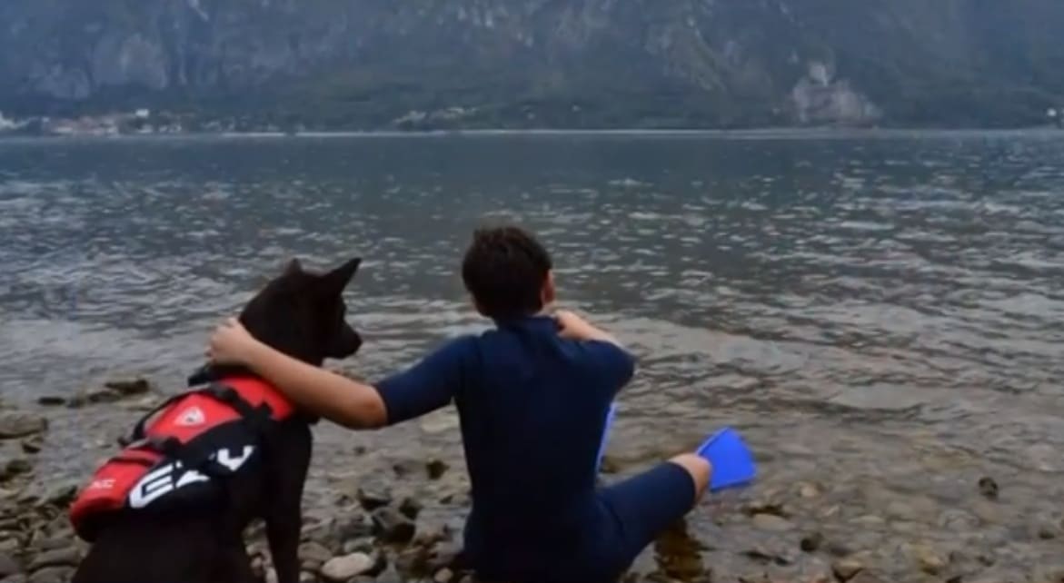 A sick child and his dog together on an impossible mission (video)