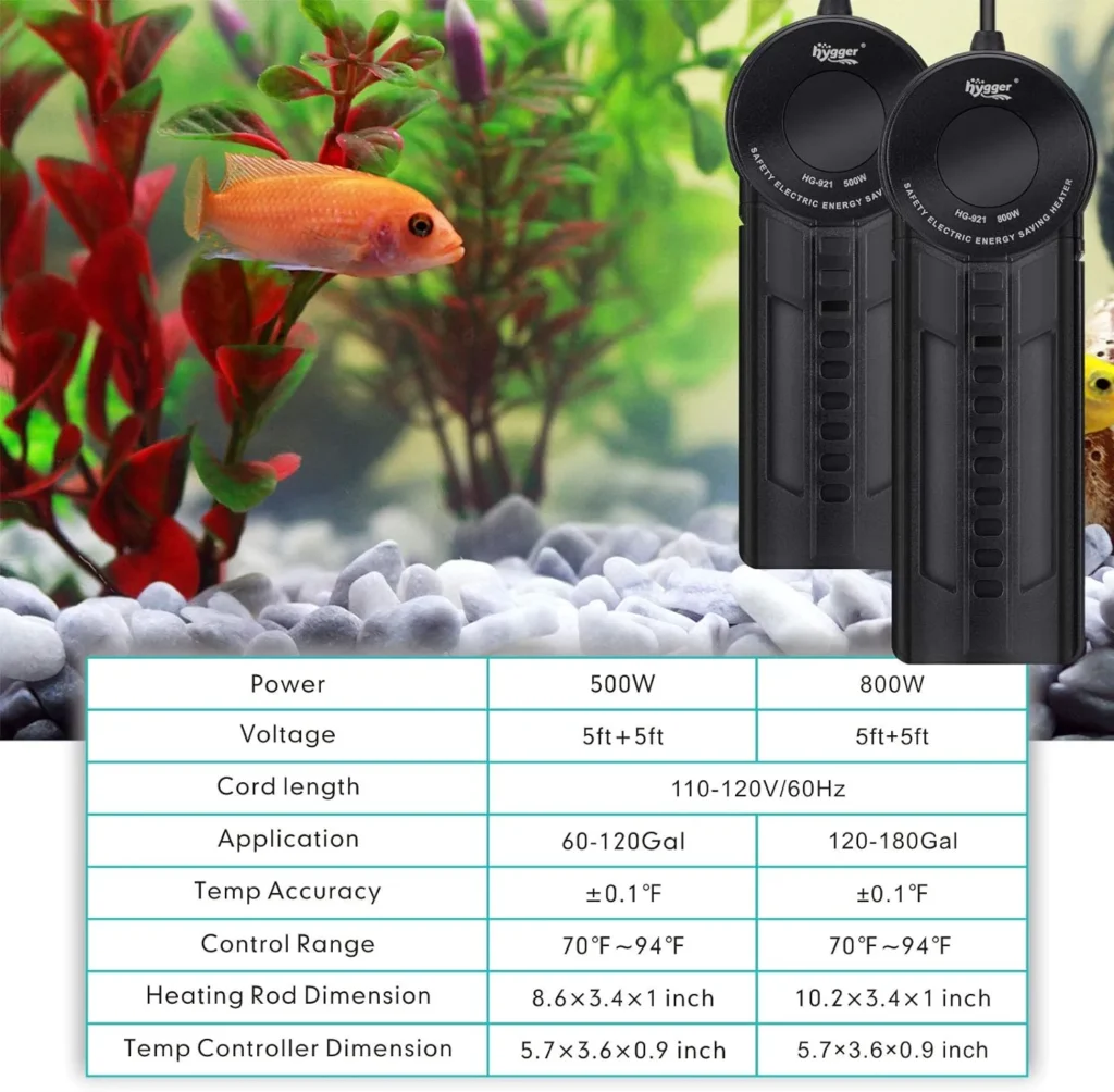 Hygger 500W Heater suitable for all types of aquariums