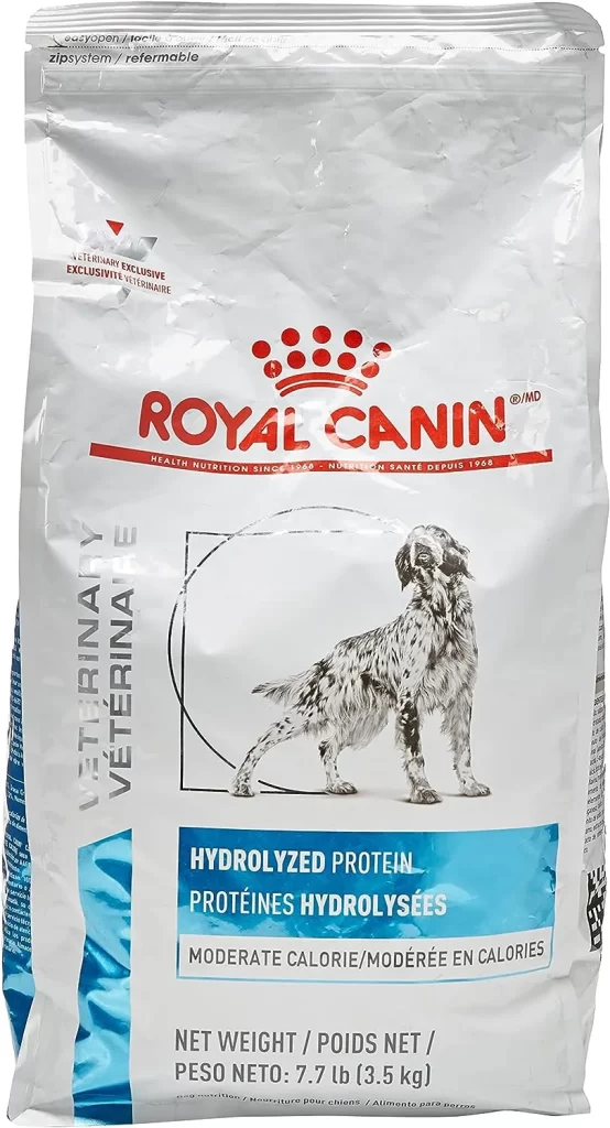  Royal Canin Veterinary Diet Canine Hypoallergenic Moderate Calorie Dry Dog Food 7.7 lb bag