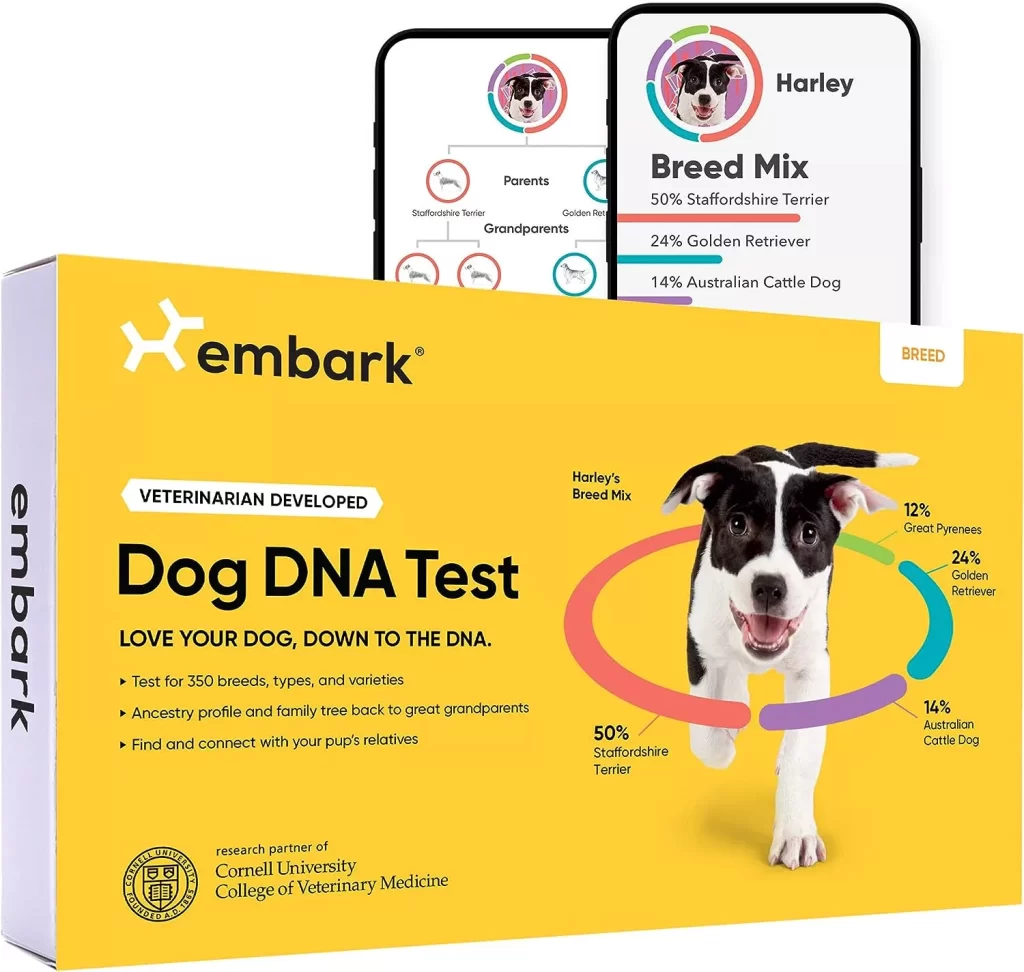 Embark Breed Identification Kit  Most Accurate Dog DNA Test  Test 350+ Dog Breeds  Breed ID Kit with Ancestry & Family Tree