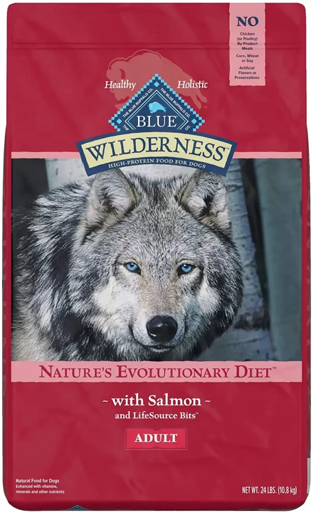 Blue Buffalo Wilderness High Protein Grain Free, Natural Adult Dry Dog Food, Salmon 24-lb