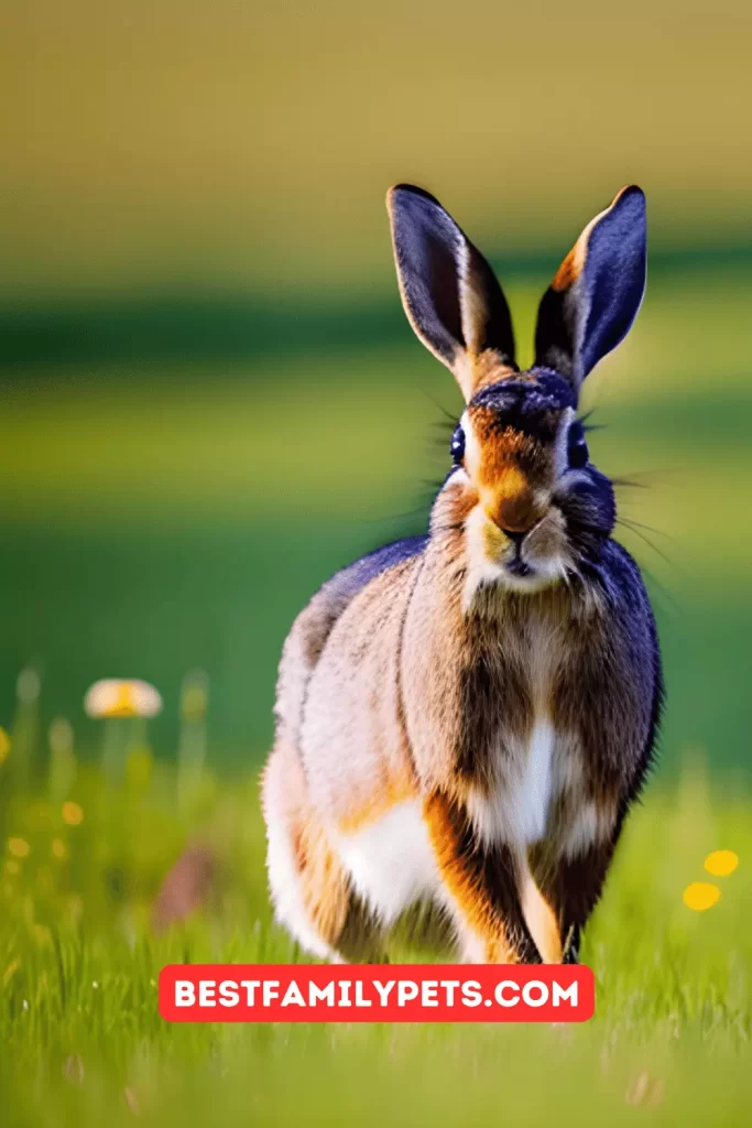 wild rabbit in a field