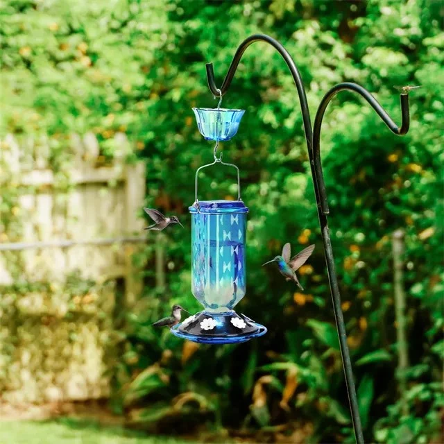 Kingsyard Glass Hummingbird Feeder