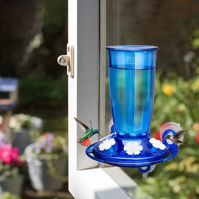 Kingsyard Window Hummingbird Feeder with 4 Feeding Ports